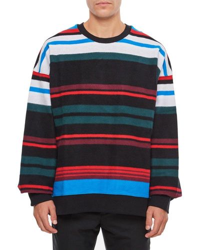 Missoni Striped Crewneck Sweatshirt - Blue