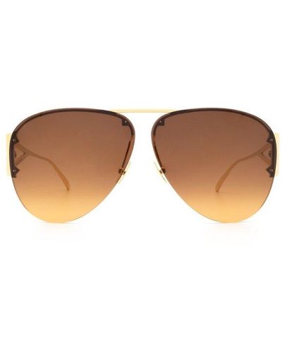 Bottega Veneta Aviator Sunglasses - Metallic