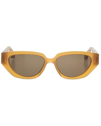 Mykita X Maison Margiela Rectangle-framed Sunglasses - Brown