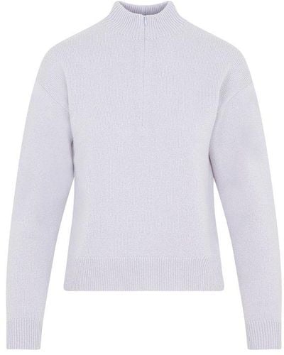 Theory Half Zip Sweater - White