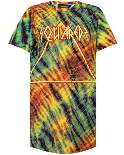 DSquared² Long-line T-shirt - Multicolor