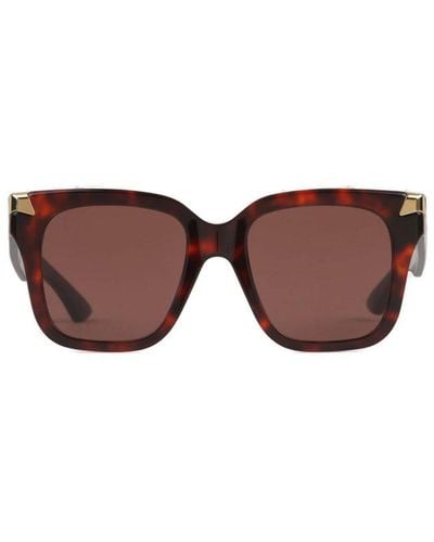Alexander McQueen Square Frame Sunglasses - Brown
