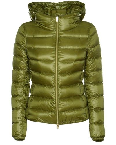 Herno Zip Fitted Padded Jacket - Green