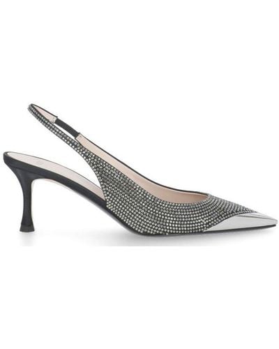 N°21 No21 Embellished Slingback Pointed-toe Court Shoes - Metallic
