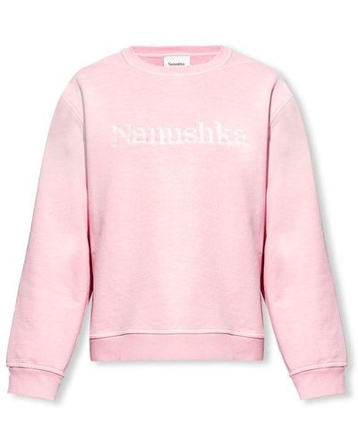 Nanushka 'mart' Sweatshirt With Logo - Pink