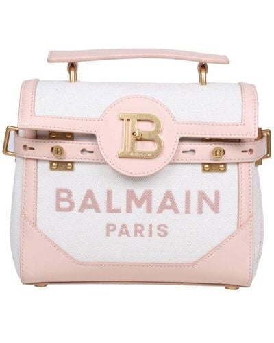 Balmain B-buzz Twist Lock Top Handle Bag - Pink