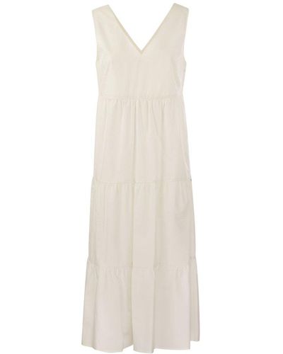 Woolrich Pure Cotton Poplin Dress - White