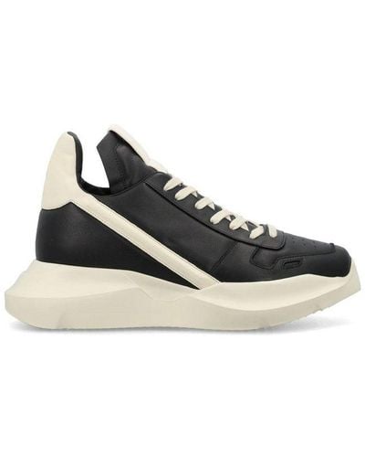 Rick Owens Leather Geth Runner Trainers - Black