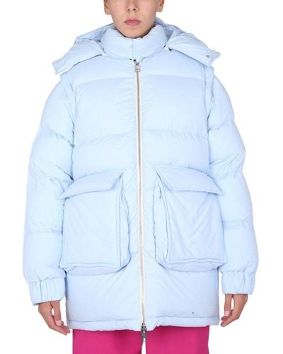 Sunnei Removable Sleeved Puffy Down Jacket - Blue