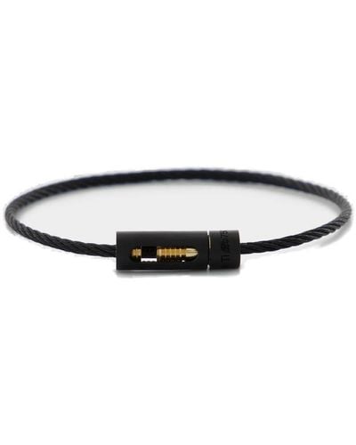 Le Gramme 5g Cable Logo-engraved Bracelet - Black