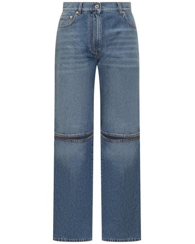 JW Anderson Cut-out Knee Bootcut Jeans - Blue