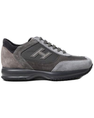 Hogan Interactive Lace-up Trainers - Grey