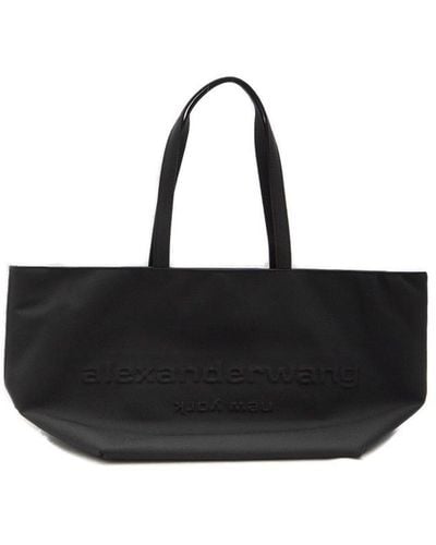 Alexander Wang Logo Embossed Pouch Tote Bag - Black