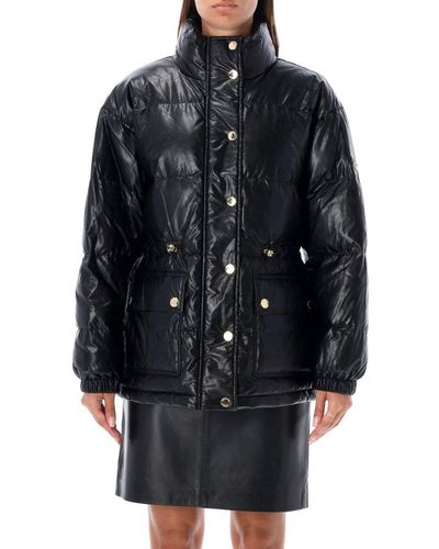 MICHAEL Michael Kors Eco Leather Down Jacket - Black
