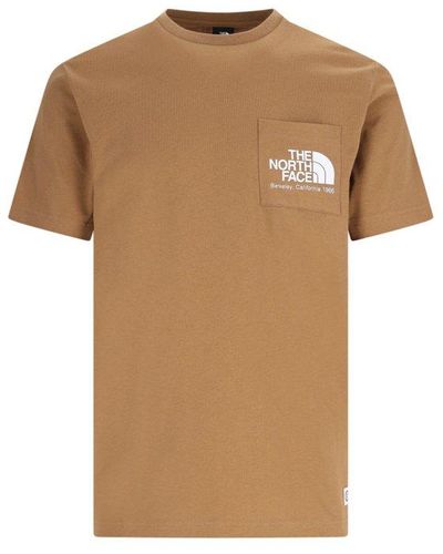 The North Face Logo Printed Crewneck T-shirt - Brown