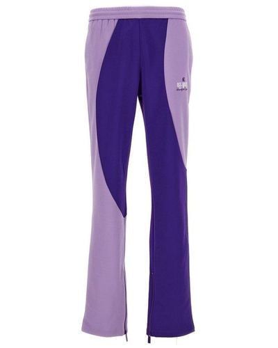 Off-White c/o Virgil Abloh Colour-block Elasticated Waistband Trousers - Purple