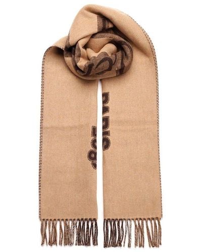 Berluti Fringed Knitted Scarf - Natural