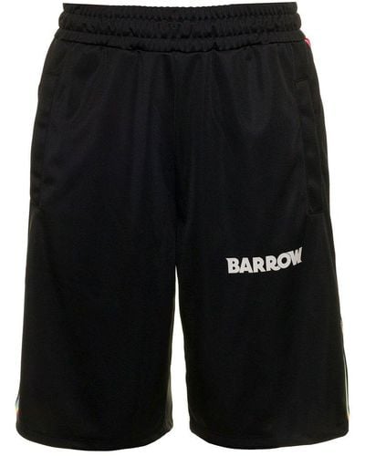 Barrow Logo Print Bermuda Shorts - Black