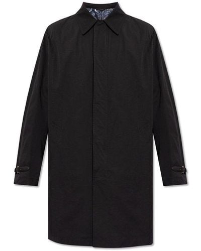 Etro Coat With Zip And Snaps, - Black