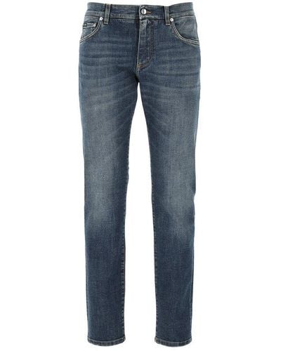 Dolce & Gabbana Straight Leg Jeans - Blue