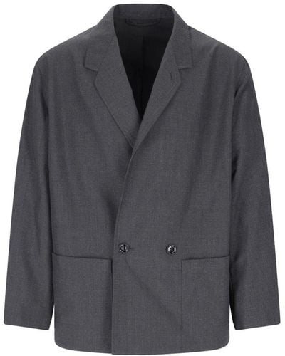Lemaire Deconstructed Poly Wool Blazer - Blue