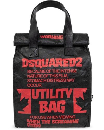 DSquared² Logo Printed Tote Bag - Red