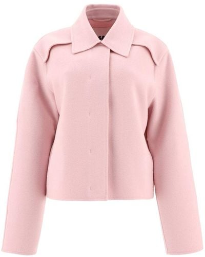 Jil Sander Wool Short Coat - Pink