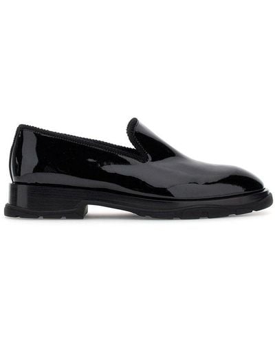 Alexander McQueen Round-toe Slip-on Loafers - Black