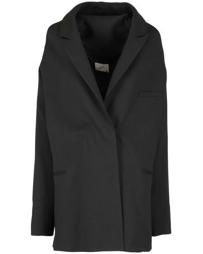 Coperni Single-breasted Hooded Blazer Dress - Black