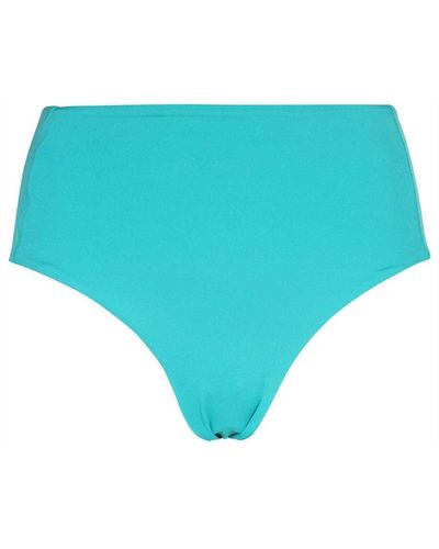 Max Mara Logo Plaque Bikini Bottoms - Blue