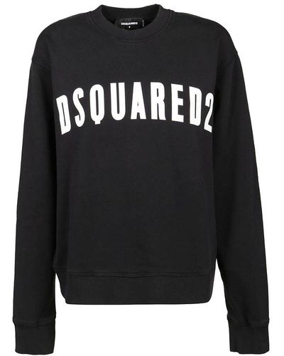 DSquared² Logo Sweatshirt Xs Cotton - Black