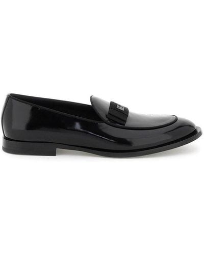 Dolce & Gabbana Logo Plaque Loafers - Black