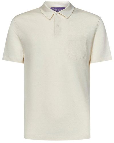 Ralph Lauren Purple Label Short Sleeved Polo Shirt - White
