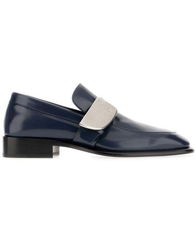 Burberry Shield Equestrian Knight Motif Loafers - Blue
