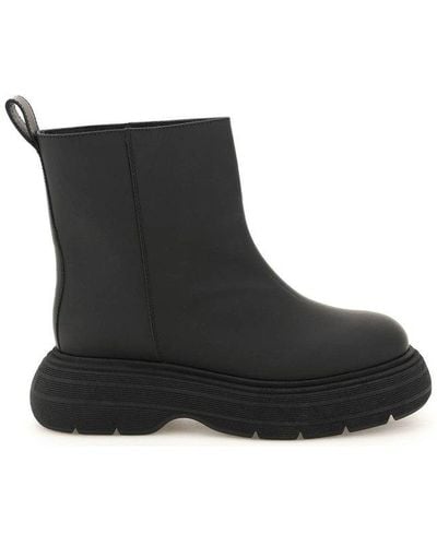 Gia Borghini Marte Leather Boots - Black