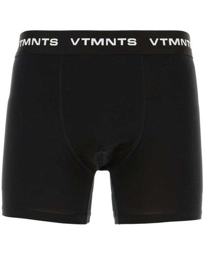 VTMNTS Logo Waistband Stretched Boxers - Black