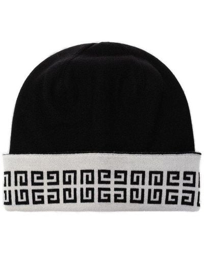 Givenchy Monogrammed Beanie, - Black