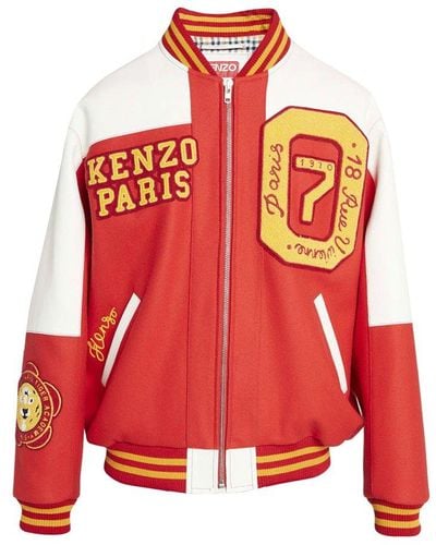 KENZO Tiger Academy Varsity Jacket - Red