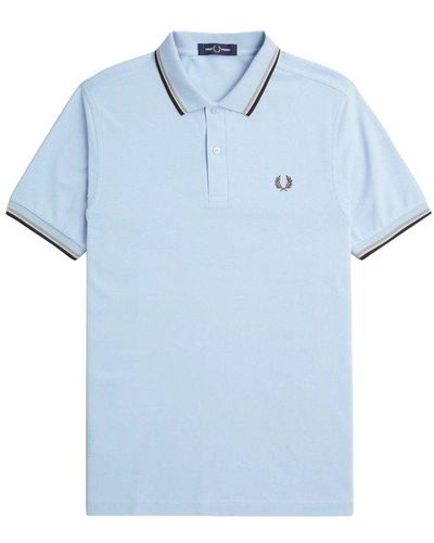 Fred Perry Twin Tipped Short-sleeved Polo Shirt - Blue