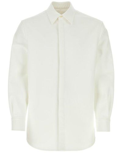 Valentino Buttoned Long-sleeved Shirt - White
