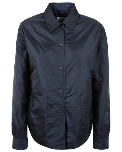 Aspesi Button Padded Shirt Jacket - Blue