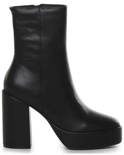 Bibi Lou Zip-up Heeled Boots - Black