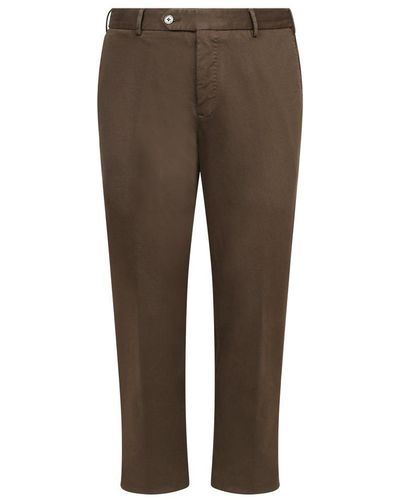PT01 Mid Rise Tailored Pants - Brown