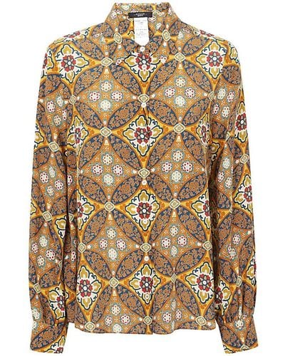 Weekend by Maxmara Classic All-over Printed Shirt - Brown