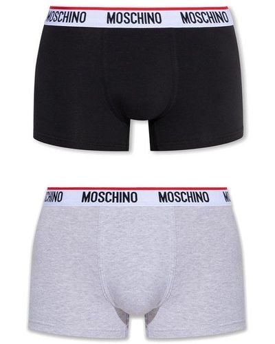 Moschino Logo Waistband 2-pack Boxers - Blue