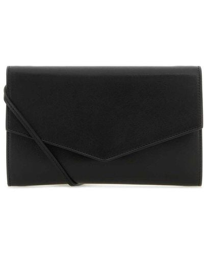 The Row Strapped Envelope Bag - Black