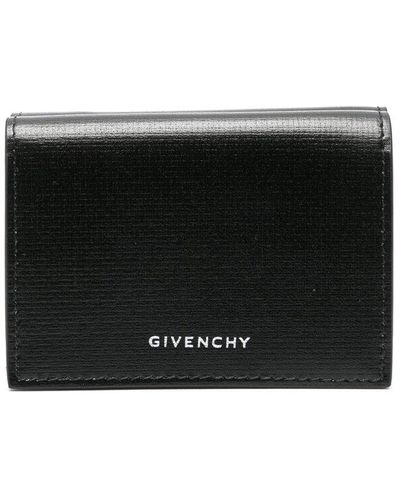 Givenchy Logo Printed Trifold Wallet - Black