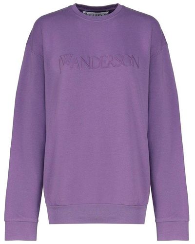 JW Anderson Sweatshirt With Logo - Purple