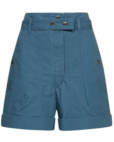 Isabel Marant High Waisted Shorts - Blue