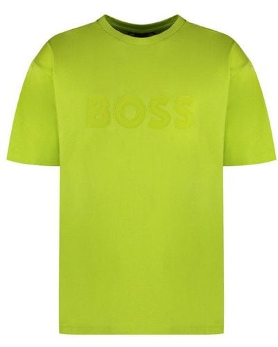 BOSS Crewneck Lotus T-shirt - Yellow